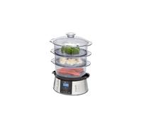 Clatronic DG 3547 pentola a vapore 3 cestello/i 800 W Nero, Acciaio inossidabile