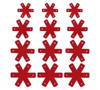 CUOFYUNL 12 Pezzi Protezioni per Pentole Tagliabili Riutilizzabili Lavabili Protezioni per Padella Impilabili per Piatti Rosso