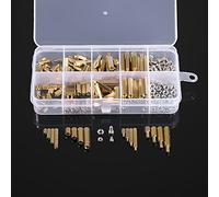 CUOFYUNL 240 PZ M2 M3 Viti Filettate Distanziatori Maschio Femmina Ottone Distanziatore Distanziatore Scheda PCB Viti Esagonali Dadi Assortimento Kit Hardware