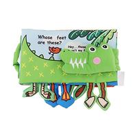 CUOFYUNL libro in tessuto morbido per bambini, giocattolo ad alto contrasto, colore ricco, apprendimento precoce, libro morbido accartocciato sensoriale educativo