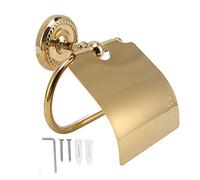 CUOFYUNL Portasciugamani di carta Ottone Acciaio inossidabile Aspetto squisito Elevata durezza Portarotolo a parete per bagno