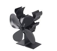 CUOFYUNL Ventola per stufa alimentata a calore 4 pale Grande volume d'aria Ventola per stufa a legna per camino in lega di alluminio a basso rumore