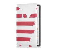 Cuoio Auto Registrazione & Assicurazione Titolare di Carta Uomini Donne Glove Box Organizzare per Documento Essenziale, Patente di Guida, Carte Stati Uniti Mappa Bandiera, Multi, 1 size