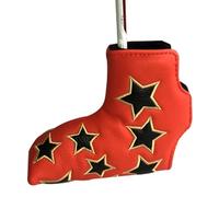 Cuoio DELL'UNITÀ di elaborazione Golf Headcover Copertura Protettiva Star Pattern Rod Head Case Impermeabile Golf Ferro