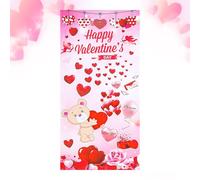 Cuor Themed Door Cover, Valentines Day Garage Decoration, For Easy Installation, With Fade Resistant Print, Party Decor Item, Valentines Door Cover Fronte Porch Indoor Outdoor Use