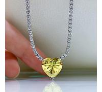 Cuore 12 mm Moissanite Gemstone Matrimonio Gioielli a Ciondolo a Ciondolo
