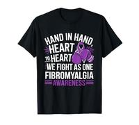 Cuore a cuore Combattiamo come un mese di sensibilizzazione sulla fibromialgia Maglietta