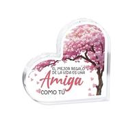 Cuore acrilico per migliore amica - Regalo amico - Particolare unico ideale per compleanno, anniversario, regali di amici originali - regalo per un'amica speciale
