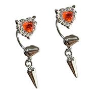 Cuore Ala Ispirato Orecchio Osso Unghie Con Strass Cartilagine Borchie Orecchini Gioielli Per Le Donne Accessori Moda Lega Ear Cuff Gioielli