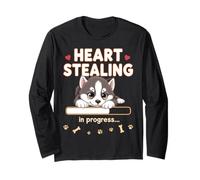 Cuore Alaskan Malamute Dog divertente regalo cucciolo Malamute Maglia a Manica