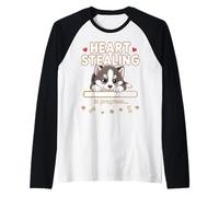 Cuore Alaskan Malamute Dog divertente regalo cucciolo Malamute Maglia con Maniche Raglan