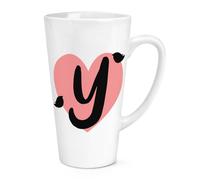 Cuore Alfabeto 483ml Grande Latte Tazza - Valentines Giorno Ragazza