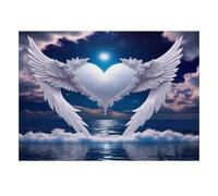 Cuore Ali Oceano 1000 Pezzi Mini Puzzle per Adulti Decorazione Interna | 38x26cm Cartone Dilettanti Puzzle Rilassamento Mentale Puzzle Intellettuale Regalo Di Compleanno Decorazione Ufficio
