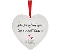 Cuore Amicizia Ornamenti - Cuore Amicizia - Marchio Memoriale | Acrilico Amicizia Ornamenti Di Natale Per Fidanzata Divertente, Vicini Decorazioni Albero Di Natale Nserem Vorrei
