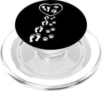 cuore amore Cani Gatti Zampe impronta accanto al padrone PopSockets PopGrip per MagSafe