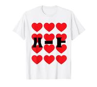 Cuore Amore Cuori Rossi Katakana Giapponese Valentino Maglietta