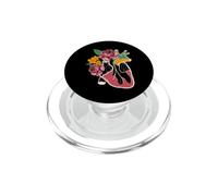Cuore Anatomico E Fiori I Cardiologia I Cuore Floreale PopSockets PopGrip per MagSafe