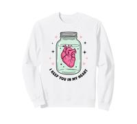 Cuore Anatomico in Barattolo Amore Coppia Strega Romantico Felpa