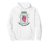 Cuore Anatomico in Barattolo Amore Coppia Strega Romantico Felpa con Cappuccio