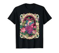Cuore Anatomico Romantico Oscuro Goth Vittoriano Whimsigoth Maglietta con Stampa Grafica Economica, Uomo, Nero, L