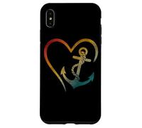 Cuore ancora nautico simbolo amore design Custodia per iPhone XS Max