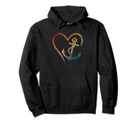 Cuore ancora nautico simbolo amore design Felpa con Cappuccio