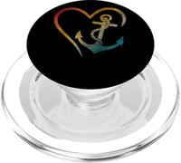 Cuore ancora nautico simbolo amore design PopSockets PopGrip per MagSafe