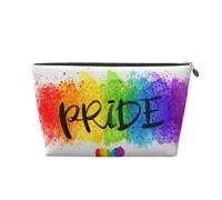 Cuore arcobaleno colorato stile acquerello LGBT Gay Pride, Borsa da toilette Borsa per trucco Borsa per cosmetici Borsa da toilette da viaggio portatile