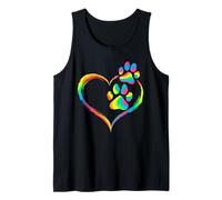 Cuore arcobaleno zampa stampa colorato amore Canotta