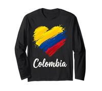 Cuore Bandiera Colombia Maglia a Manica