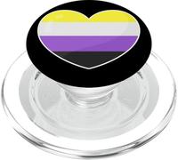 Cuore Bandiera Dell'Orgoglio Non Binario Retrò Vintage PopSockets PopGrip per MagSafe
