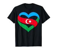 Cuore Bandiera Nastro Azerbaigian Maglietta