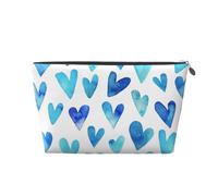 Cuore Blu Elegante Romantico Unico, Borsa da toilette Borsa per trucco Borsa per cosmetici Borsa da toilette da viaggio portatile