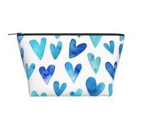 Cuore Blu Elegante Romantico Unico, Borsa da toilette Borsa per trucco Borsa per cosmetici Borsa da toilette da viaggio portatile