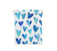 Cuore Blu Elegante Romantico Unico, Spremere il portafoglio superiore da donna Borsa portaoggetti Piccola portamonete Portamonete
