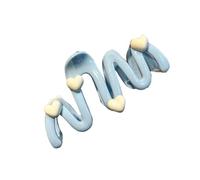 Cuore Blu Ondulato A Forma Di Artiglio Dei Capelli Per Le Donne Dolce Irregolare Acrilico Hairpin Delle Donne di Moda