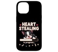 Cuore Boston Terrier Dog divertente regalo Bostie Puppy Custodia per iPhone 14