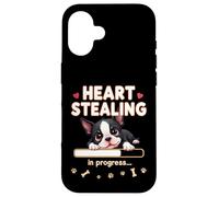 Cuore Boston Terrier Dog divertente regalo Bostie Puppy Custodia per iPhone 16