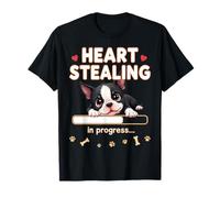 Cuore Boston Terrier Dog divertente regalo Bostie Puppy Maglietta
