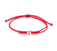 Cuore Bracciali Rosso Donne,Bracciale iniziale, braccialetti Bracciale Anima Gemella per Madre Figlia Sorella Fidanzato Migliori Amiche Braccialetto Amicizia Regalo per San Valentino - lettera D