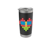 Cuore Brick Master Builder Love Block Building Brick Builder Bicchiere termico in acciaio inox doppia parete