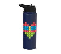 Cuore Brick Master Builder Love Block Building Brick Builder Stainless Steel Insulated Water Bottle