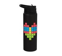 Cuore Brick Master Builder Love Block Building Brick Builder Stainless Steel Insulated Water Bottle