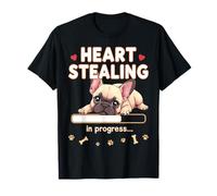 Cuore Bulldog francese divertente regalo cucciolo Frenchie Maglietta