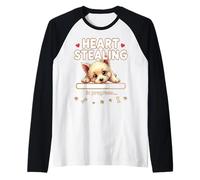 Cuore Cairn Terrier Cane Divertente Regalo Cairn Puppy Maglia con Maniche Raglan