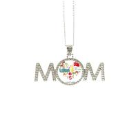 Cuore cammello Lira bandiera nazionale albero di cocco regalo per la festa della mamma per mamma, nonna, collana di compleanno gioielli, Medio