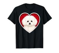 Cuore Cane Bolognese Maglietta con Stampa Grafica Economica