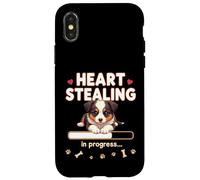 Cuore, cane da pastore australiano, regalo divertente per cuccioli australiani Custodia per iPhone X/XS