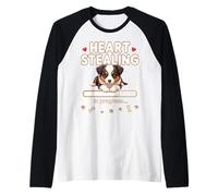Cuore, cane da pastore australiano, regalo divertente per cuccioli australiani Maglia con Maniche Raglan