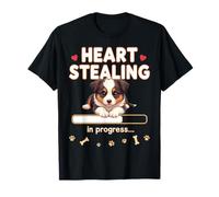 Cuore, cane da pastore australiano, regalo divertente per cuccioli australiani Maglietta